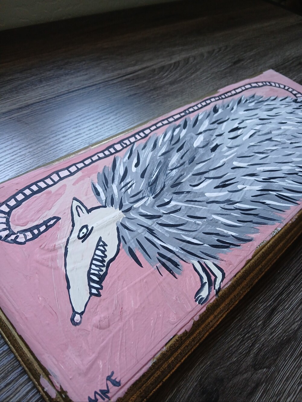 Long Possum Painting Folk Art
